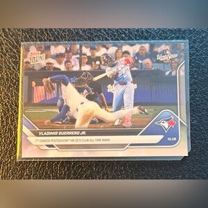 Amazing World Series VLADIMIR GUERRERO JR. Baseball Collectible Trading Card!!!